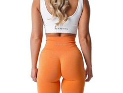 Leggings Sin Costuras Nvgtn Mujer Elásticos Alto Talle Deporte Burnt Orange L Naranja Quemado