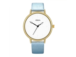 Reloj De Pulsera De Cuarzo Para Parejas Con Correa De Pu Azul Para Mujer Y Hombre.