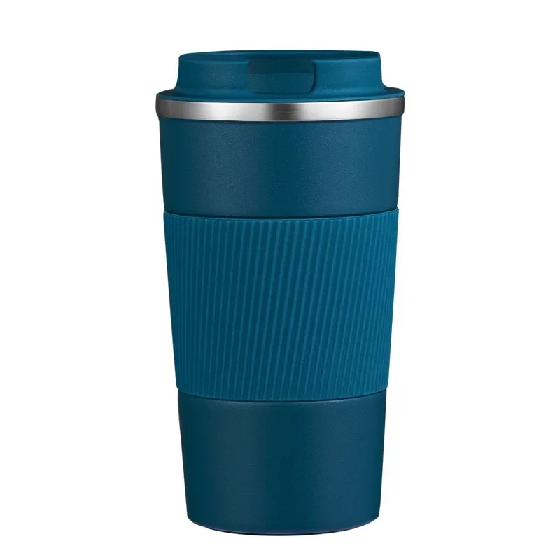 Taza De Café De Acero Inoxidable (azul, 510 Ml), Con Aislamiento Al Vacío Para Coche, Ideal Para Viajes
