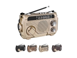 Radio Radivive con energía solar, radio portátil de emergencia con manivela y fuente de alimentación solar. GOKOCO