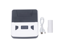 Mini Impresora Térmica Portátil Bluetooth De 80 Mm Para Recibos, Tickets, Facturas, Tpv, Windows Xp, Blanca