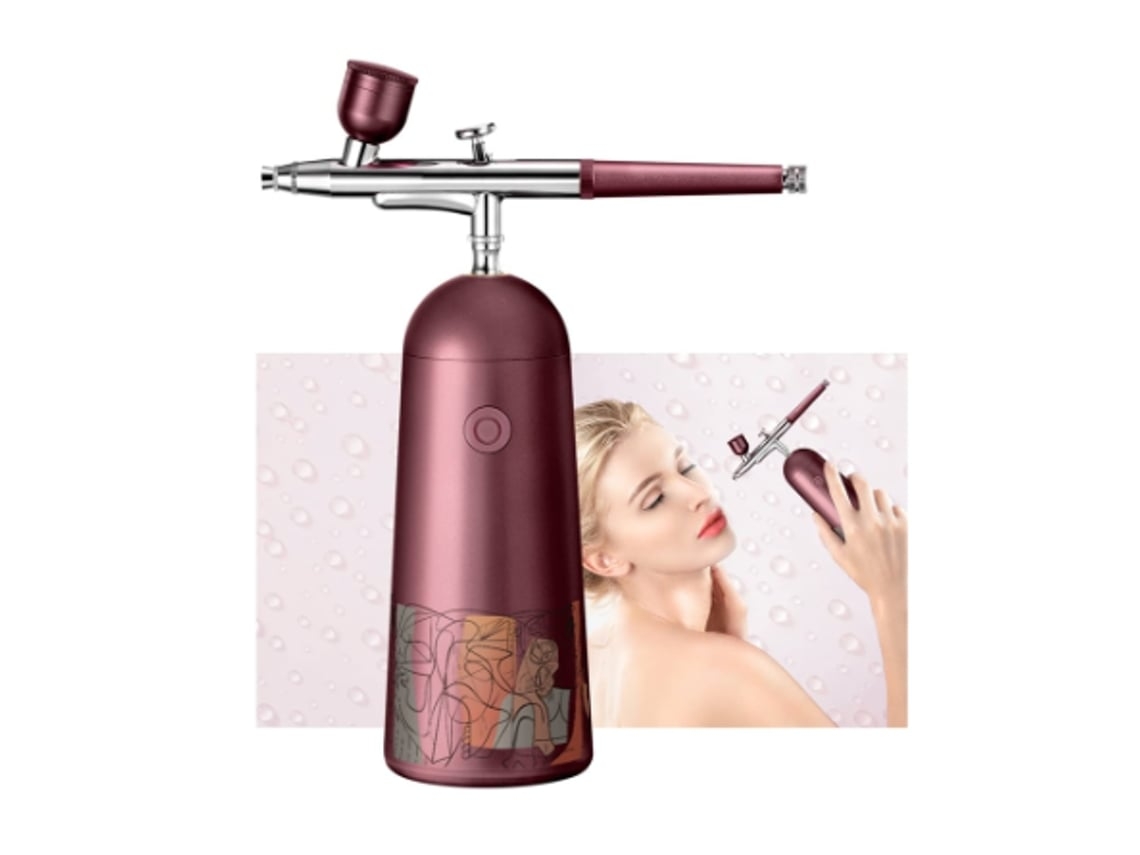 Masajeador facial, maquillaje, aerógrafo, herramienta para el cuidado de la piel, tónico, suero, dispositivo de pulverización, regalos para damas, rojo Yunzii