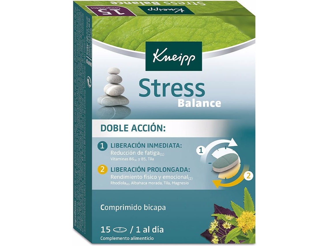 Suplemento Alimentar KNEIPP Stress Balance Doble Acción 15 (Comprimidos)