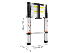 Succebuy Escalera Telescópica De Aluminio Escalón De Extensión 320cm Carga De 170kg