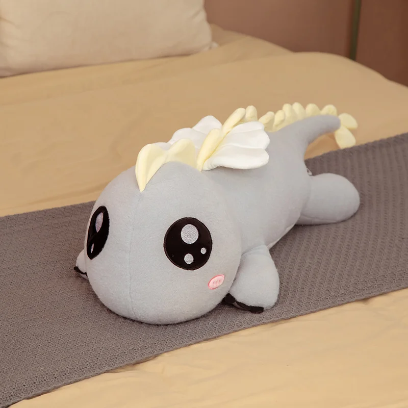 (gris 90cm) Peluche Grande Y Adorable De Dinosaurio, Ideal Para Abrazar.