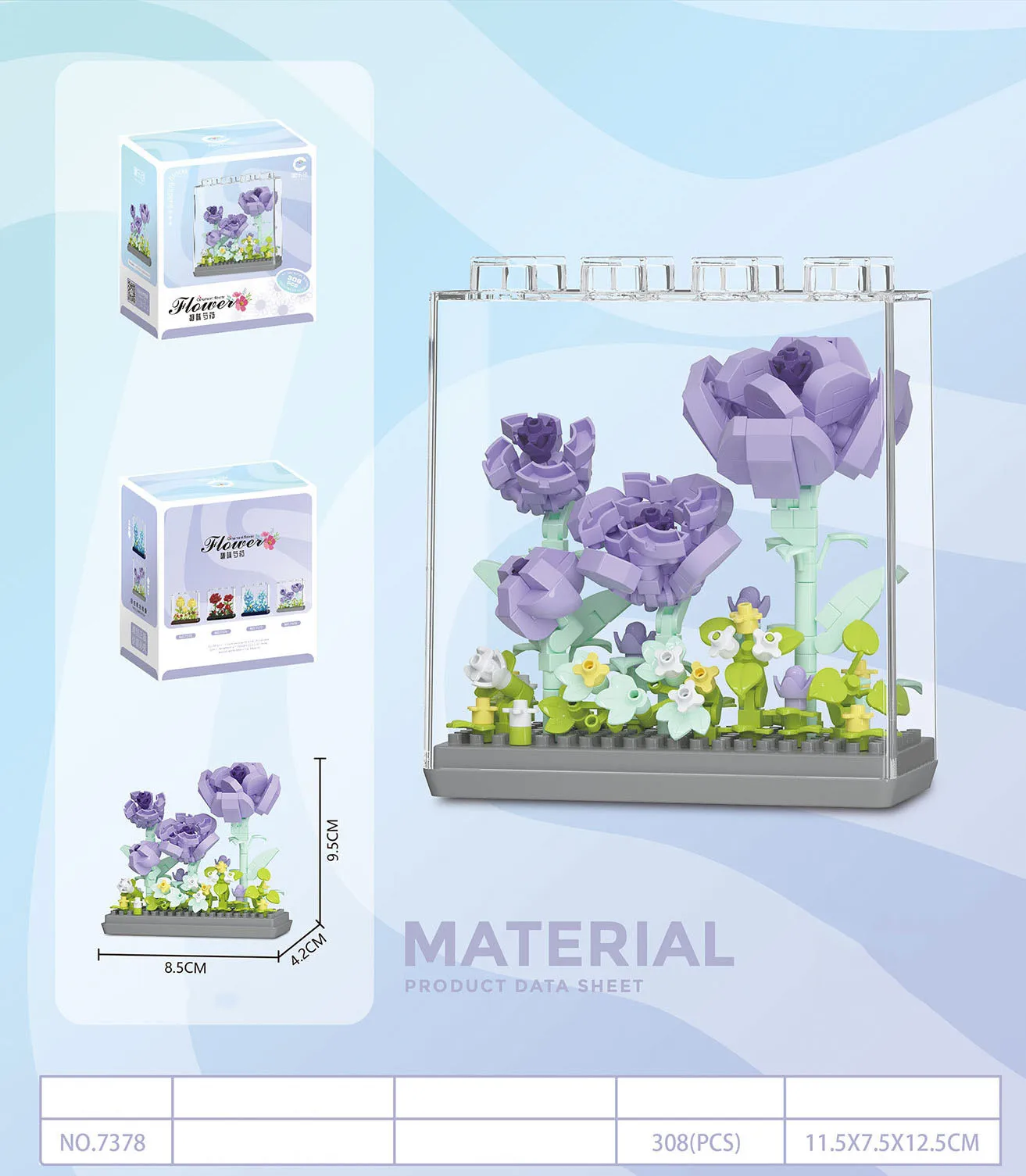 (peonía) Mundo Creativo De La Flor, Caja Secreta, Bloques De Construcción En Miniatura, Nano Brick 3d Wall Blocks Juguetes, Regalos Para Niñas