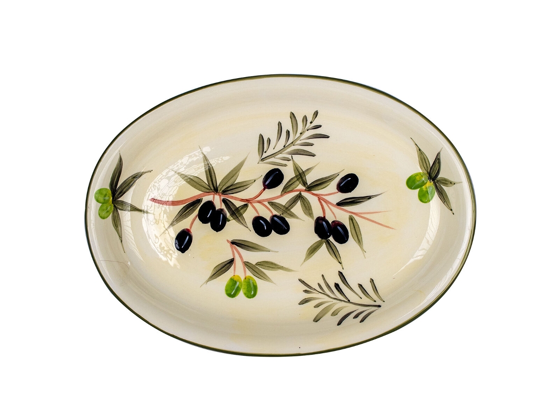 Plato Llano SIGNES GRIMALT Olive Dolomita 28x4,5x39 cm