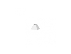 Pantalla Piramide Mezzo Pinza Blanco 12dx7dx10h Tejido Popelin