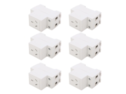 6pcs Tomacorrientes Modulares De Trilho Com 3 Tomadas 250v Industriais Para Eletrodomésticos