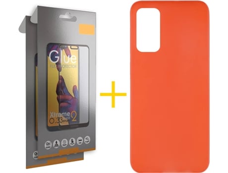 Kit Funda + 2 Protectores de Pantalla Huawei P Smart 2021 SKYHE Liso Rojo