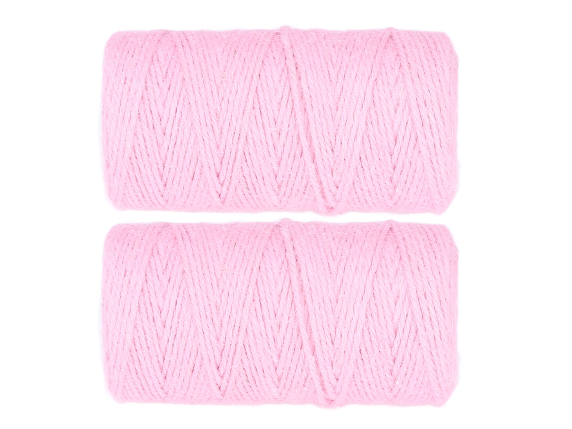 2 Cuerdas De Algodón Rosa, Ligeras, Duraderas Y Transpirables, Ideales Para Manualidades O Decoración.