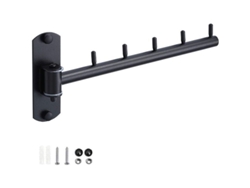 Soporte De Pared Con Brazo Giratorio De Acero Inoxidable 304 Con 5 Ganchos Para Ropa.