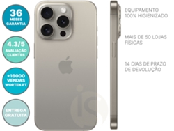 iPhone 15 Pro APPLE (Reacondicionado Señales de Uso - 128 GB - Titanio Natural)
