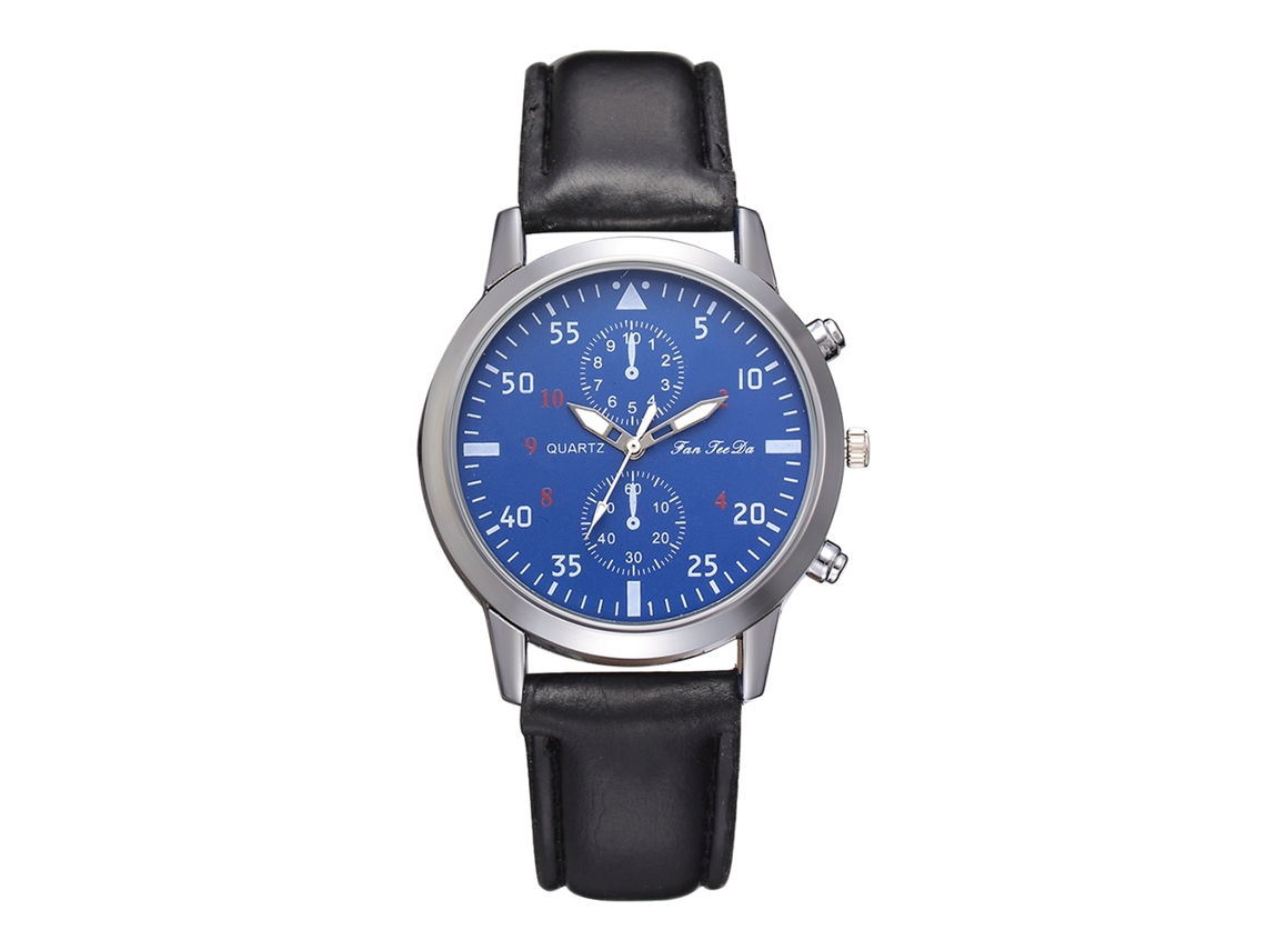 Reloj De Negocios Unisex Con Correa De Pu Patrón Simple Fanteeda Moda
