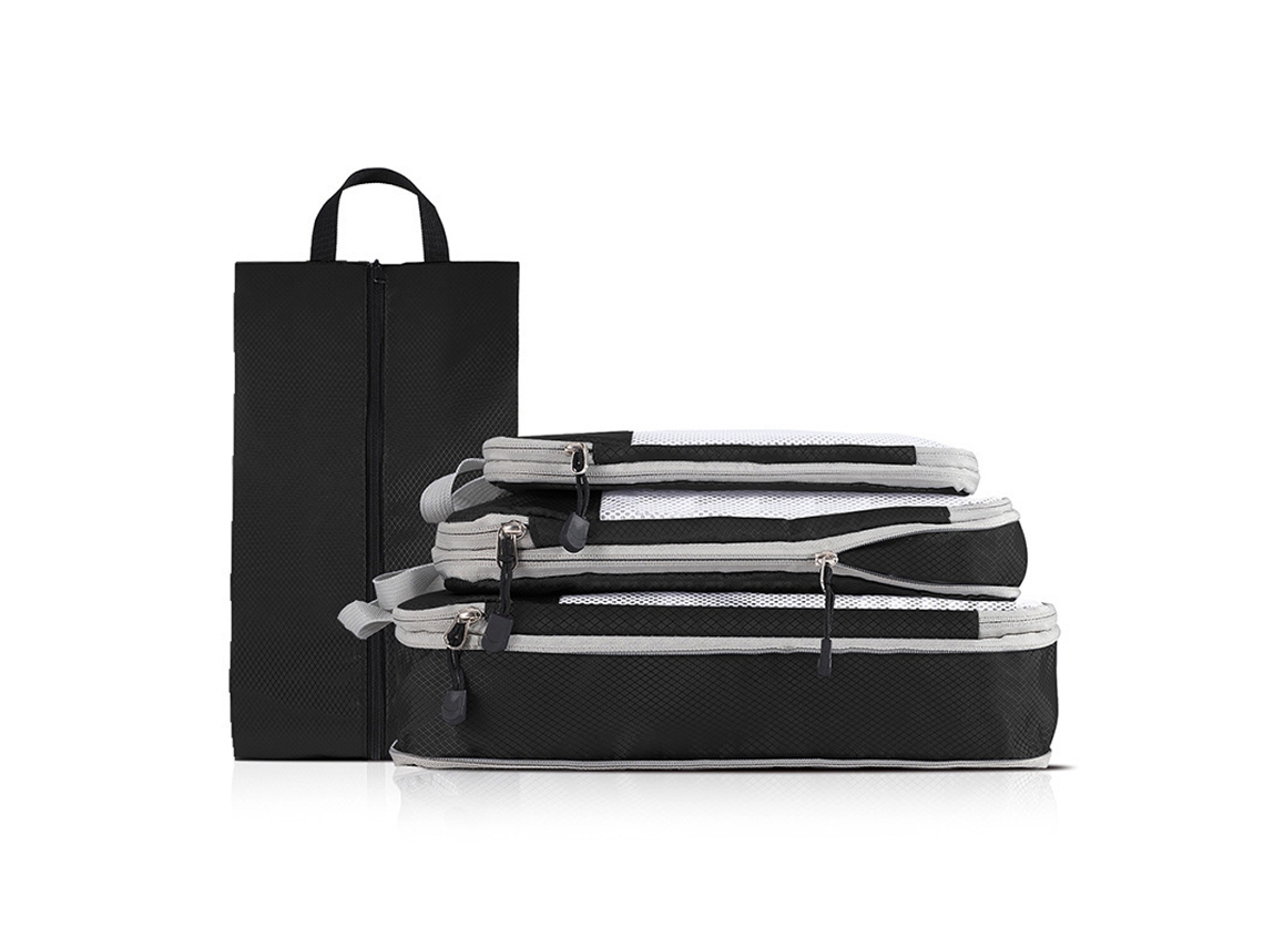 Caja de Almacenaje Plegables Nailon Viaje RNEMITERY Nylon Negro (25x35x4cm)