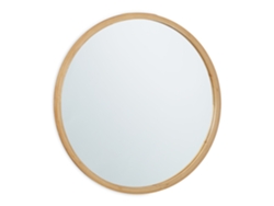 Relaxdays Espelho De Parede Redondo, Ø 61 Cm, Moldura Em Bambu, Espelho Decorativo Para Banheiro E Corredor, Natural