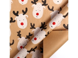 Papel de regalo navideño Eifson, papel kraft para envolver regalos de Navidad, 43 cm x 3 m (11)
