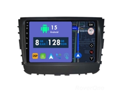 Coche Radio Android Auto Autoradio 8GB RAM 128G ROM CarPlay Navegación GPS Pantalla Táctil RoverOne para Ssangyong Rexton 2019 