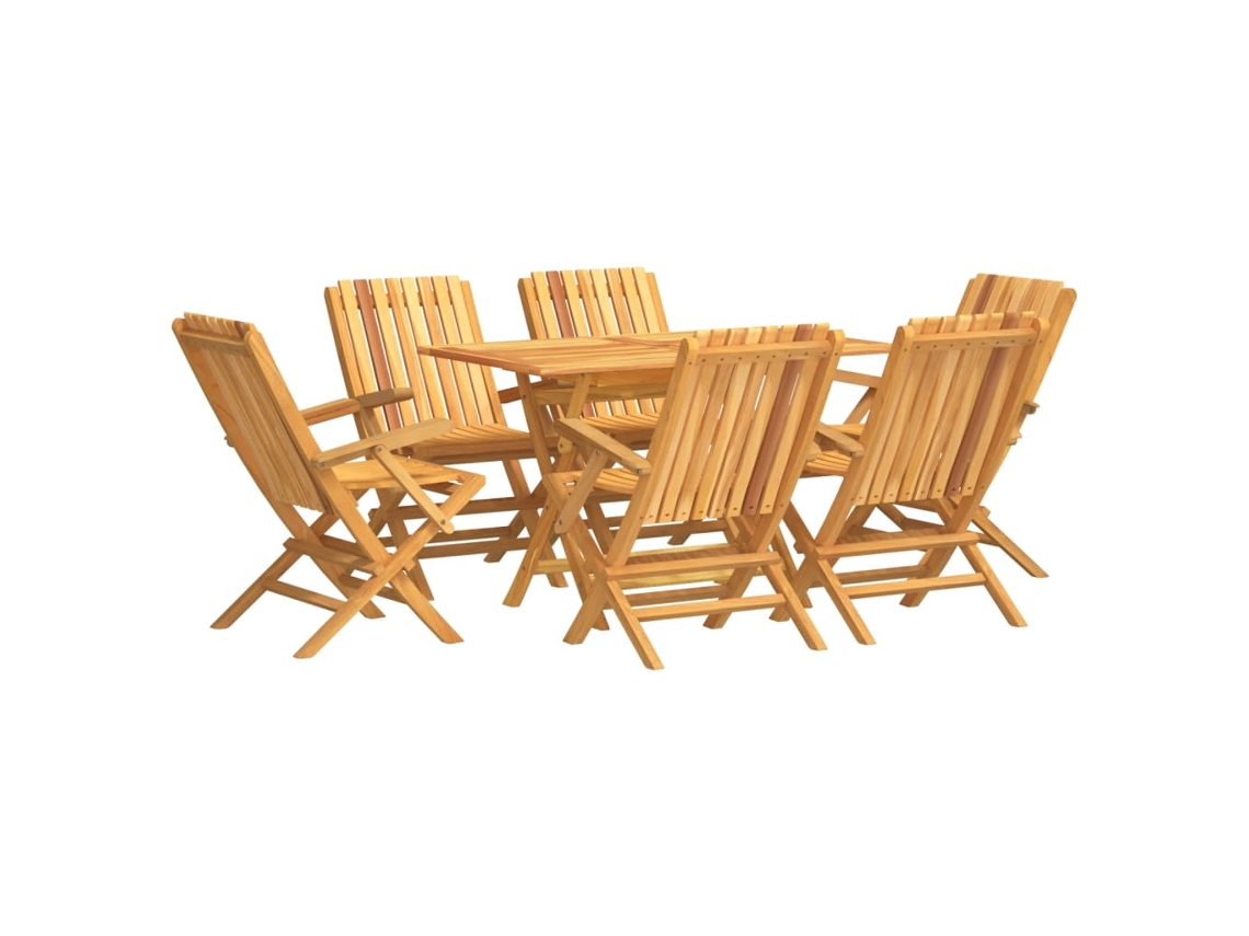 Maison Exclusive - Juego De Comedor De Jardín 7 Piezas Madera Maciza De Teca