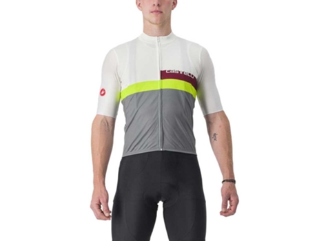 Jerseys CASTELLI Jersey Manga Curta A Blocco Branco S Homem
