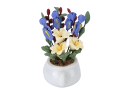 Ats-plantas En Maceta Miniatura De Lirios 1:12 Para Casa De Muñecas, Decoración Simulada Y Accesorios