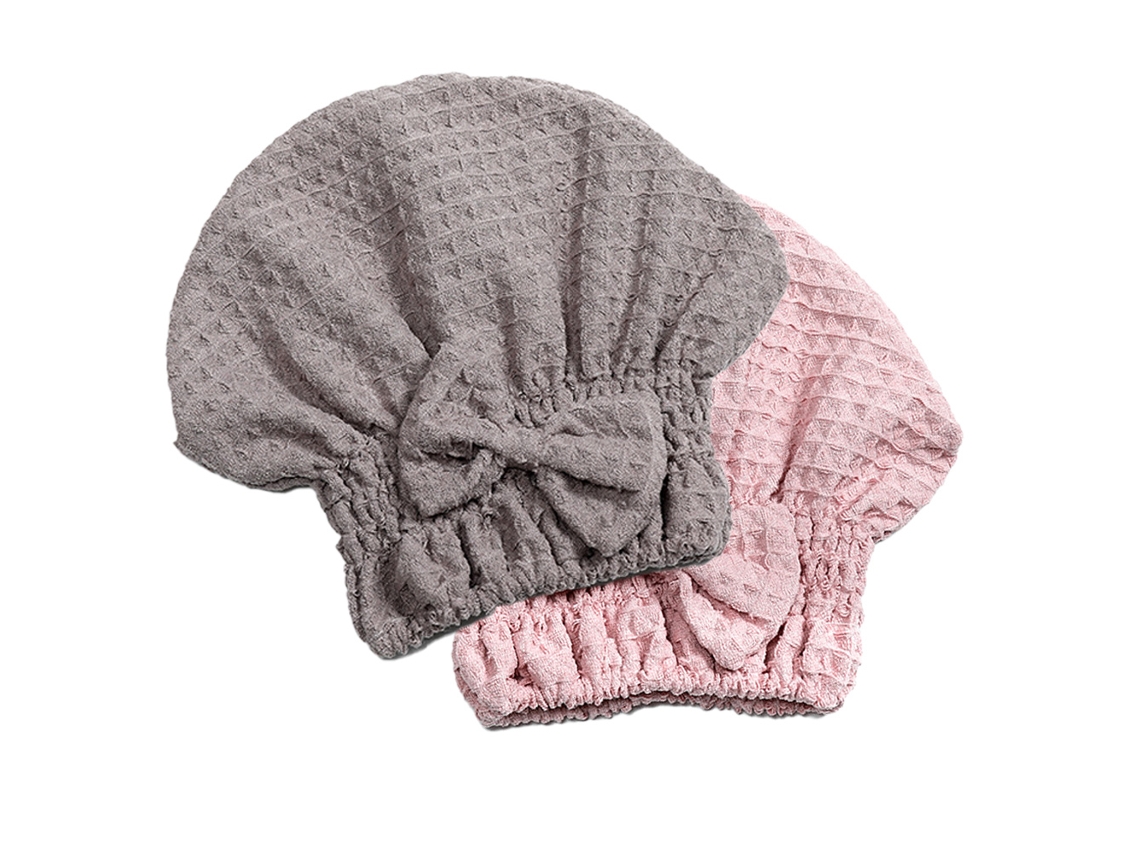 Toalla Kofihety Gorro Secado Lazo Super Gris (25x20x5cm)