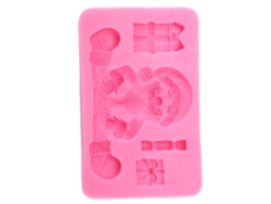 Molde de silicona de Papá Noel rosa para Halloween
