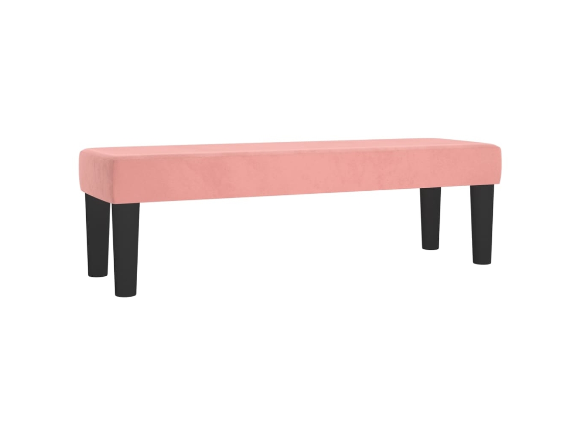 Banco VIDAXL Cor-de-rosa Veludo (100x30x30 cm)