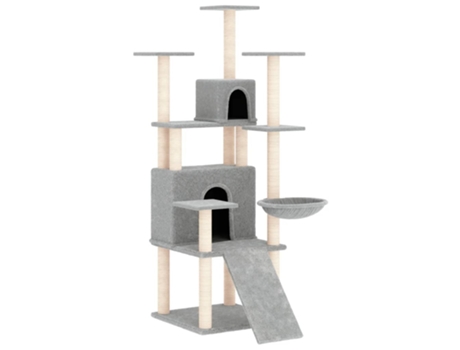 Rascador Para Gatos VIDAXL Con Postes De Sisal Gris Claro 154 cm
