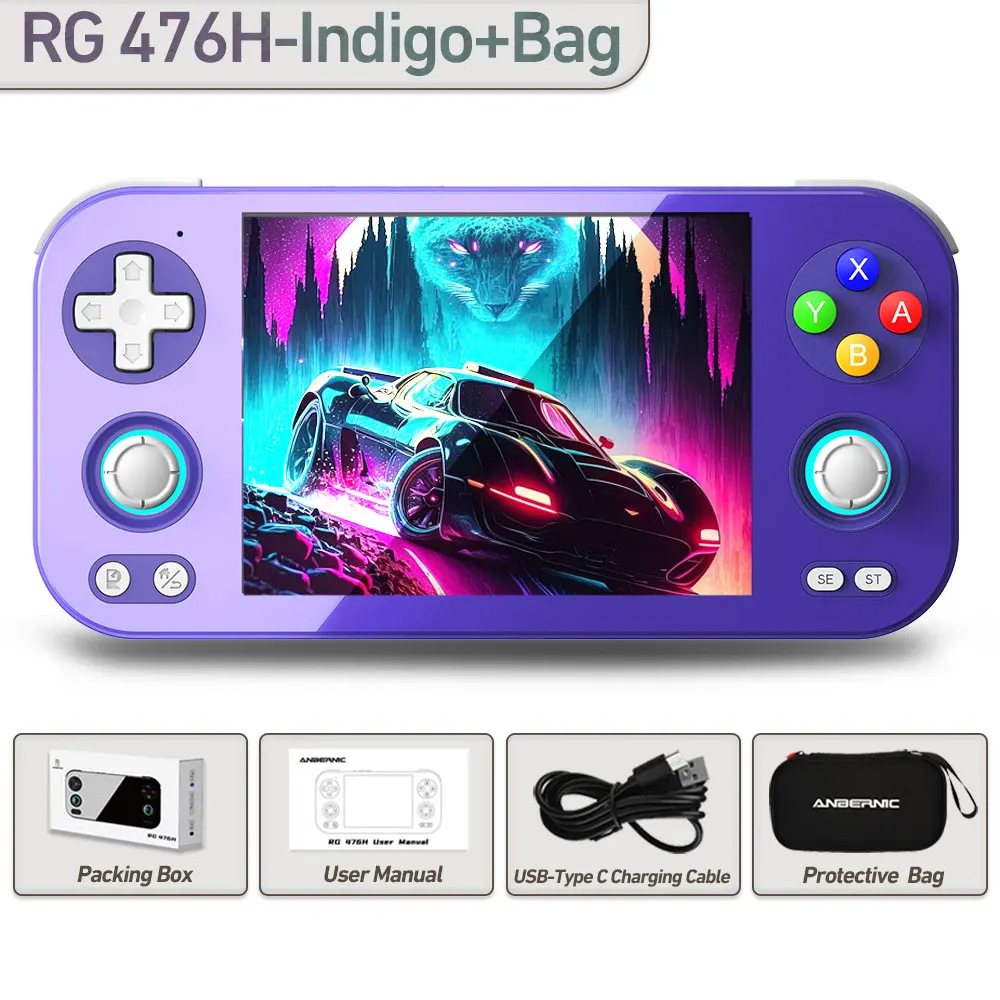 256 Gb (juegos 8k) bolsa Índigoconsola De Juegos Rg 476h Pantalla Ltps In-cell De 4,7 Pulgadas Procesador Unisoc T820