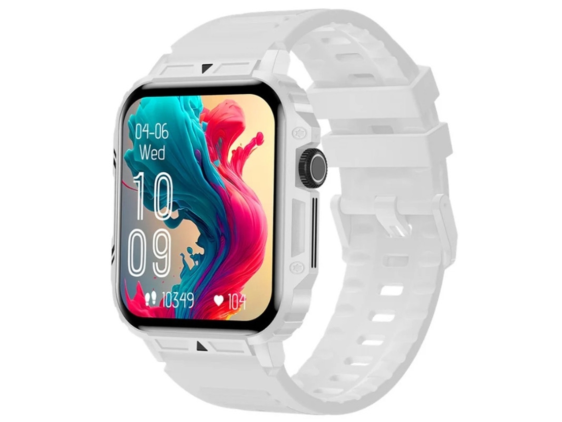 Reloj inteligente Bluetooth, llamadas, frecuencia cardíaca, presión arterial, sueño, salud, monitor de ejercicio, podómetro, blanco, Bestvite
