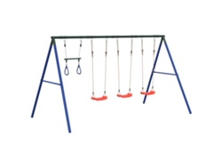 Juego De Columpios De Exterior VIDAXL Azul Acero