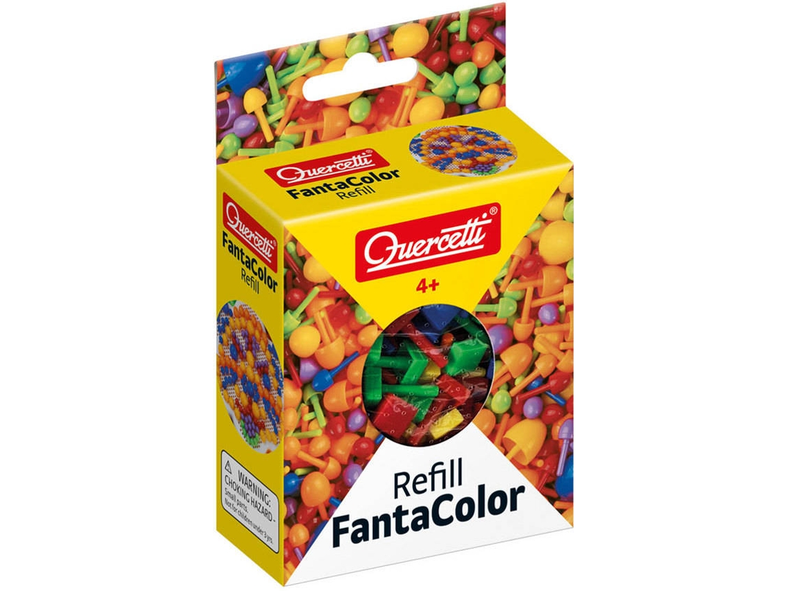 Juego Educativo QUERCETTI Pegs Fantacolor Recambios Cuadrados 200 pz (Edad Mínima: 4 Años - 9 x 13,5 x 3,9 cm)