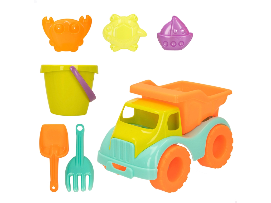 pack de juguetes de playa CB TOYS camión y cubo con accesorios (30x16,5x20 cm - 18 meses)