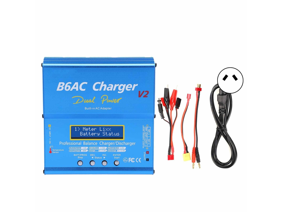 Cargador Descargador Inteligente De Equilibrio 80w 7a B6ac V2 Azul Plug Au 220v Con Cable De Carga