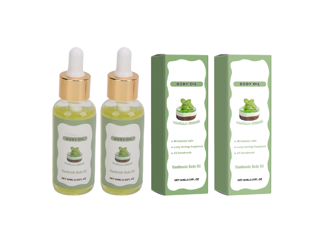 2pcs Aceite Corporal De Vainilla 60ml Para Cuidado De La Piel Y Alivio Muscular