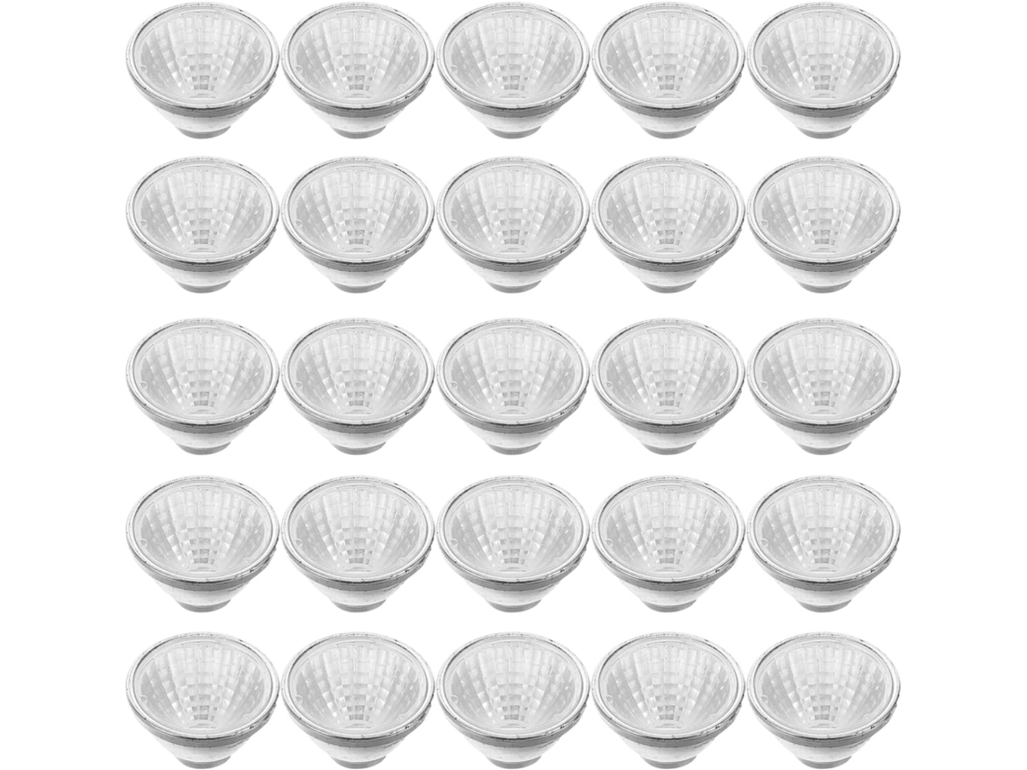 Juego de 100 pequeños focos de plástico para reparaciones y reemplazos en interiores y exteriores.