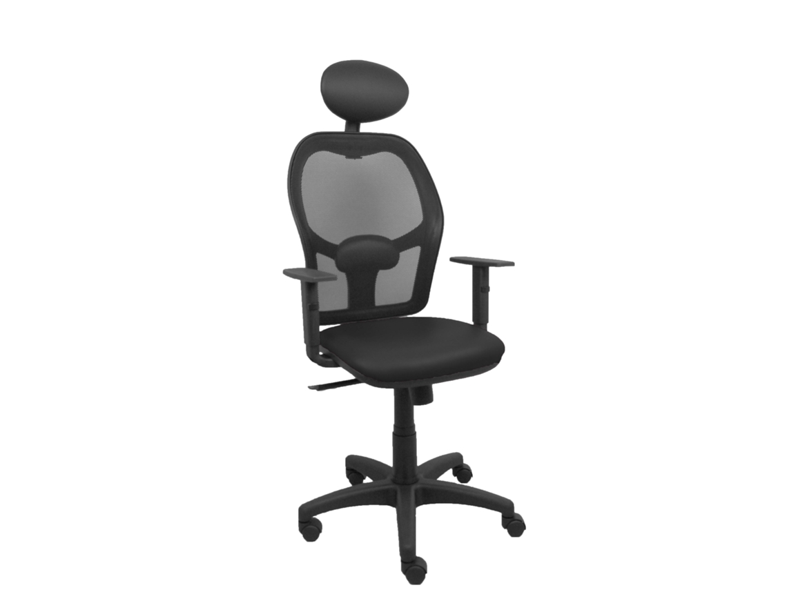 Silla De Oficina Alocén Con Mecanismo Sincro Tapizada Con Similpiel Color Negro