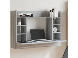 Escritorio de secretaria | Mesa | Escritorio de pared en derivados de madera gris Sonoma