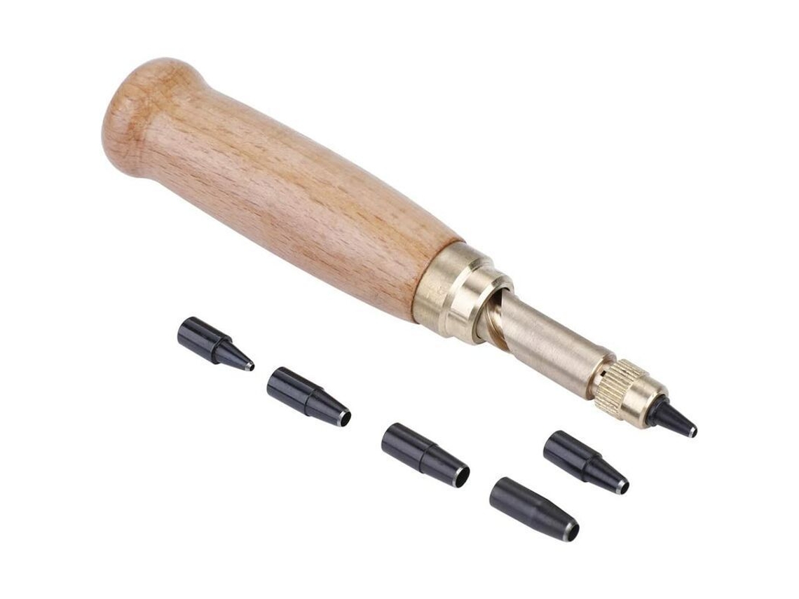 Perforadora Automática De Cuero Con Perforadora De Cinturón, 6 Puntas, 1,5/2/2,5/3/3,5/4 Mm