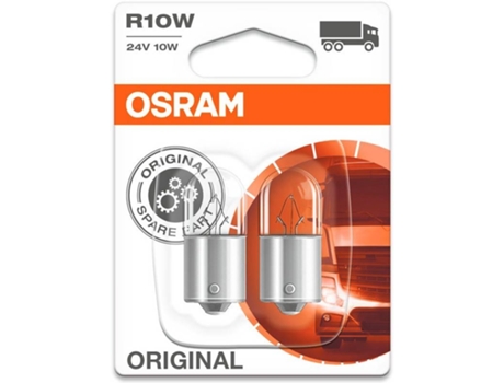Juego de 2 Bombillas OSRAM R10W Original Line® Blister (3200K - Halogéno - 14 x 10 x 5 cm)