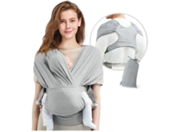 Portabebés Panoona, fácil de usar, apto para recién nacidos y niños pequeños (3-14 kg), gris.