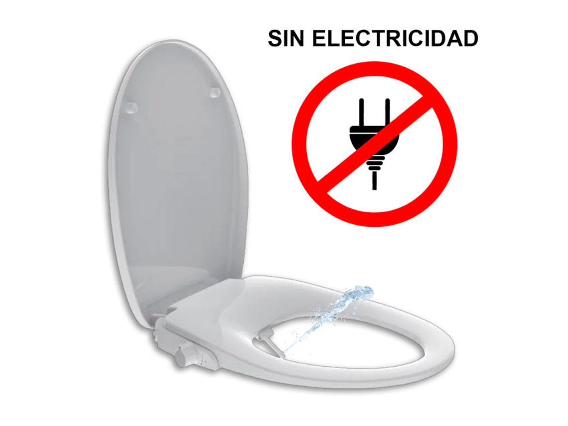 Tapa Inodoro Bidet Incorporado Doble Ducha Sin Electricidad