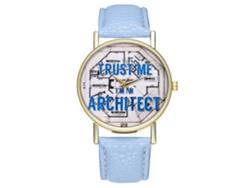 Reloj Mujer Moda Reloj De Pulsera Cuarzo Azul Claro