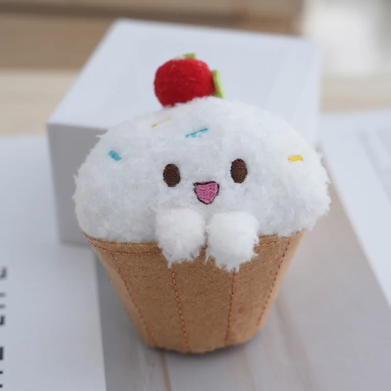 (estilo 2) Llavero De Peluche De Fresa Y Queso Crema, Lindo Accesorio Para Mochila