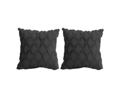Juego De 2 Fundas De Almohada Bohemias De Felpa Lisa, 50 X 50 Cm