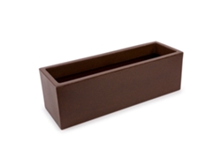 PLASTIKEN THEONE - Jardinera Rectangular 39L en Resina de Polietileno. Bronce