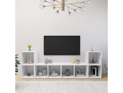Estantería/Muebles de TV 4 Pzs 72X35X36,5 Cm Contrachapado Blanco