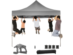 Carpa de lona, estructura robusta, diseño impermeable, gris, 3 x 3 m OEM