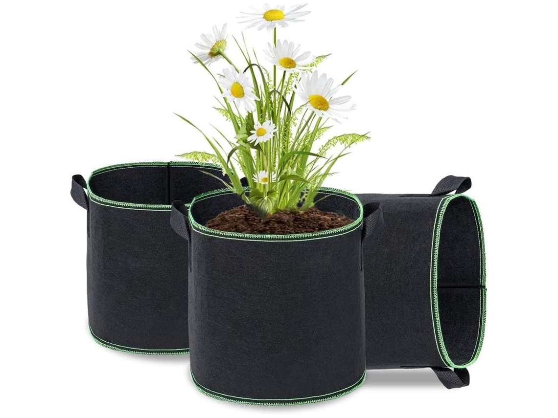 2026-bolsas De Plantación 5 Galones Con Asas Tela No Tejida Para Tomates Papa Flores Jardin Interior 30x25cm
